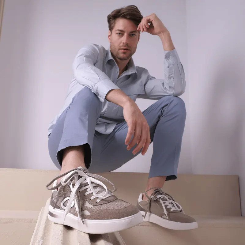 Sneakers bărbați Alberto Guardiani Aeris Basket Sport taupe 811BP61040VTA — imaginea 2