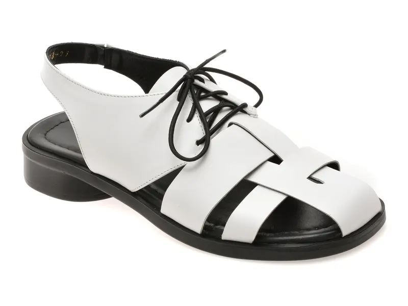 Pantofi EPICA albi, 1766373, din piele naturala