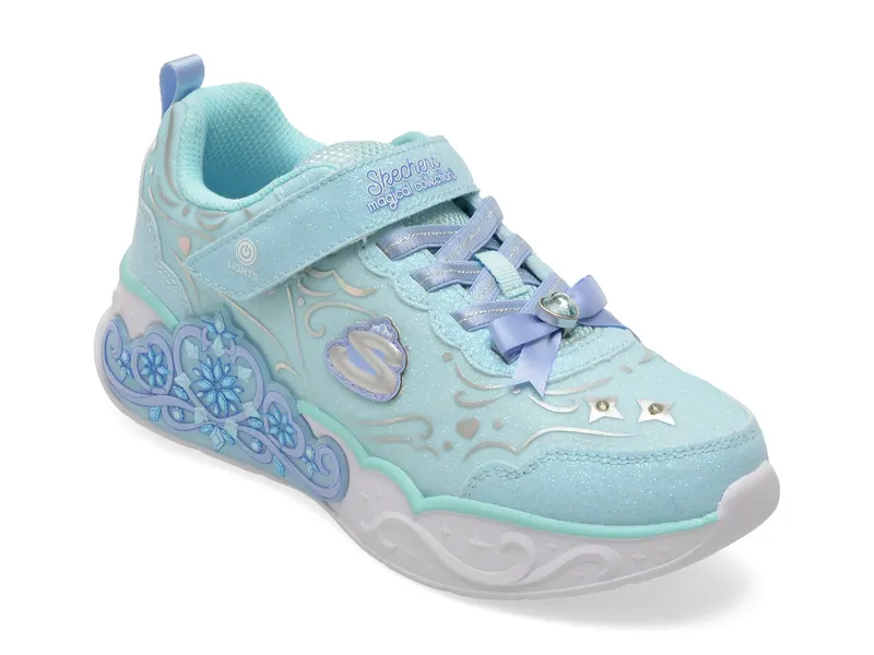 Pantofi sport SKECHERS albastri, PRINCESS STEPS, din material textil