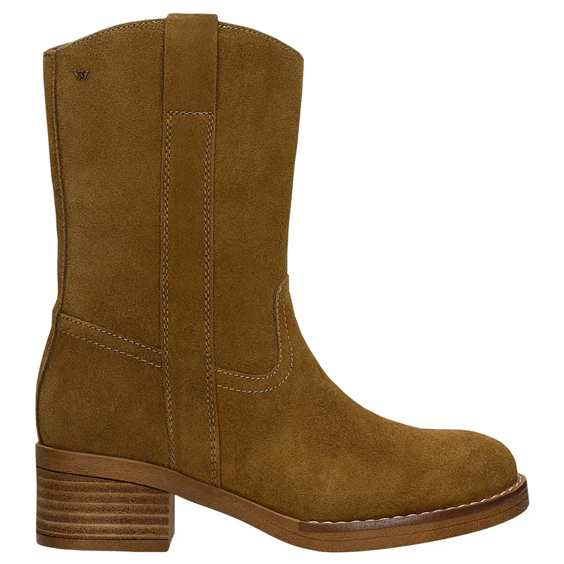 Botine maro-deschis cu fermoar