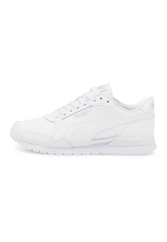 Pantofi sport de piele ecologica si piele ST Runner v3 - Alb
