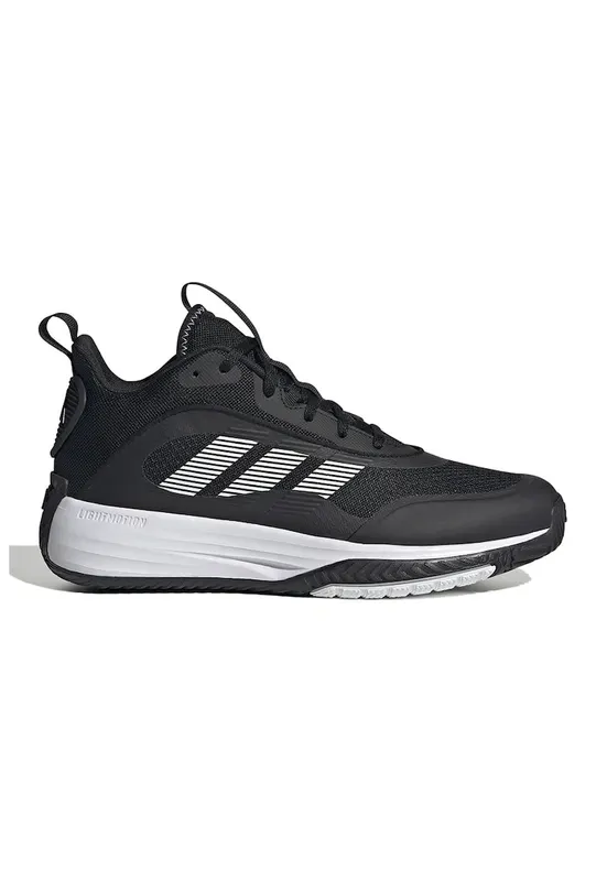 Pantofi cu insertii sintetice pentru baschet Own The Game - Alb/Negru stins