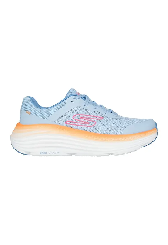 Pantofi sport de plasa cu brant moale - pentru alergare Max - Albastru pastel/Roz pastel/Portocaliu mandarina