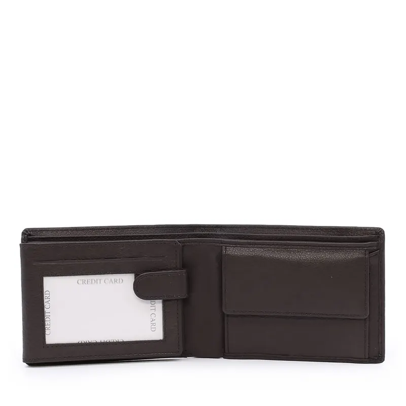 Portmoneu bărbați negru din piele 263BPU3346N — imaginea 2