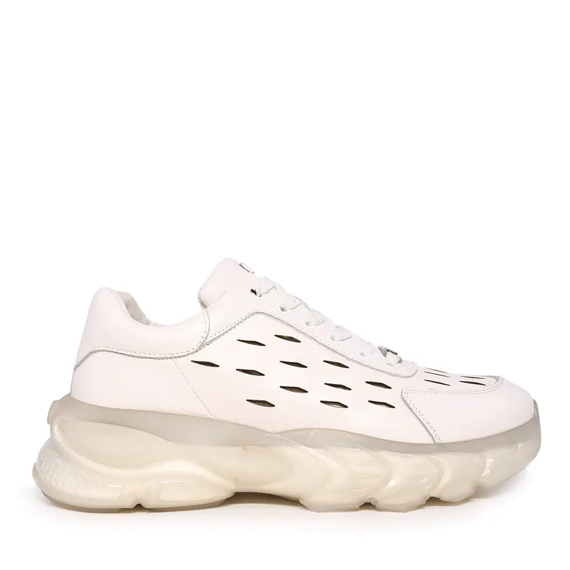 Sneakers bărbați Enzo Bertini albi din piele naturală 3867BPF970A