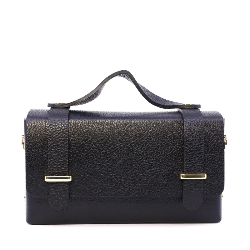 Poșetă mini crossbody femei Luca di Gioia neagră din piele 144POSP3644N