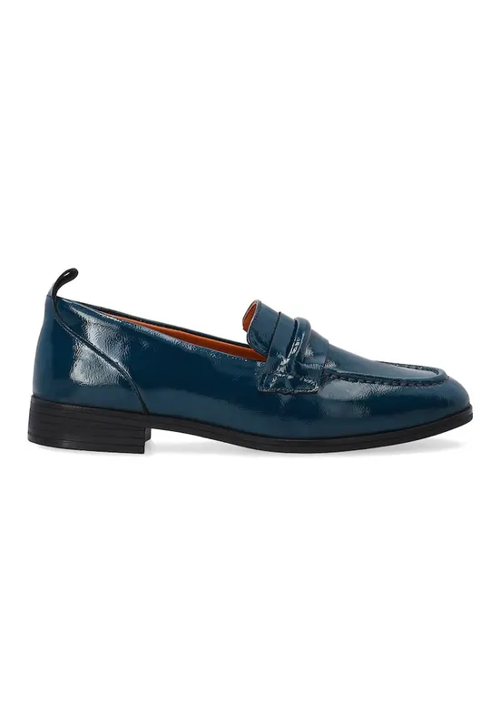 Pantofi loafer din piele lacuita - Albastru