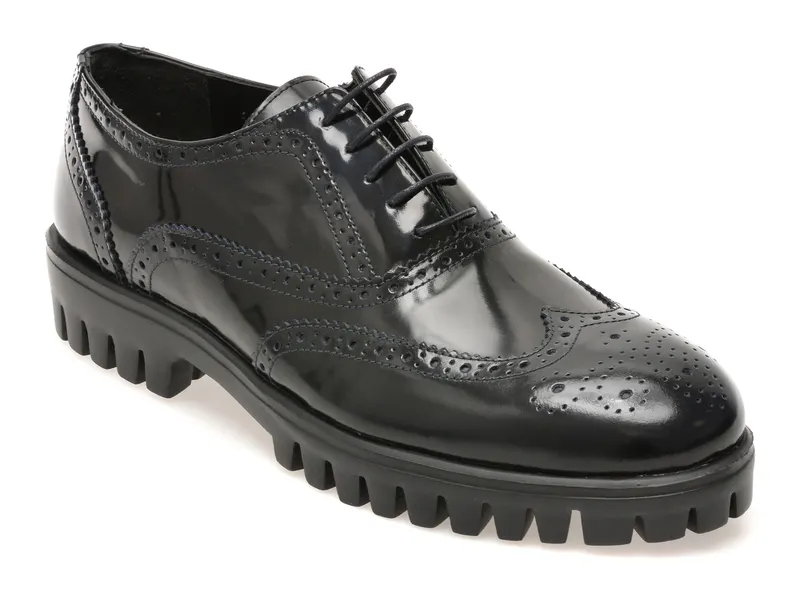 Pantofi eleganti RELAX negri, 5811A, din piele naturala