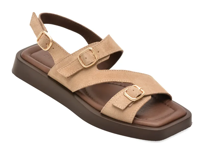 Sandale EPICA gri, 426220, din piele intoarsa