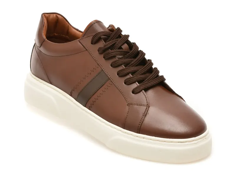 Pantofi sport LOST maro, LST104, din piele naturala