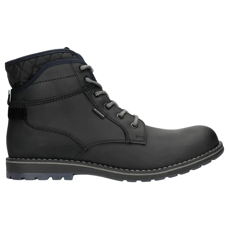 Ghete worker negre cu accente bleumarin bărbați