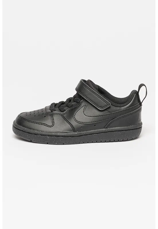Pantofi sport Court Borough din piele ecologica cu inchidere velcro - Negru