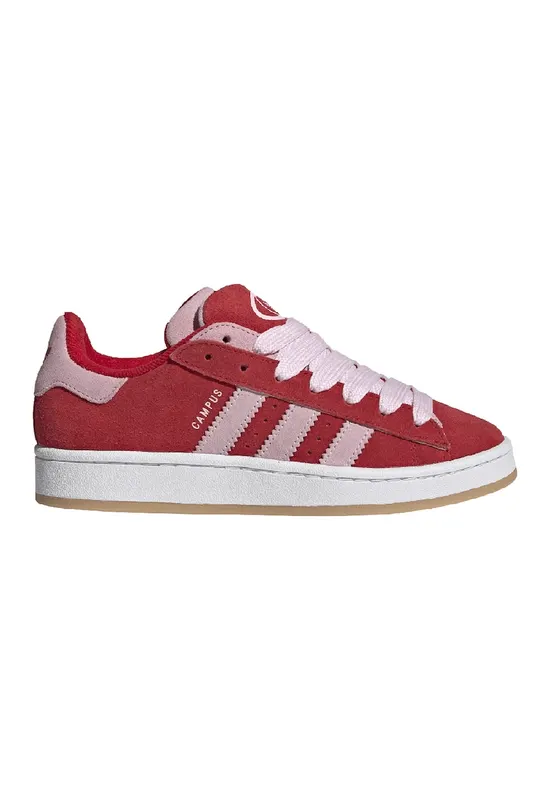 Pantofi sport Campus 00S low-cut din piele intoarsa - Rosu/Roz