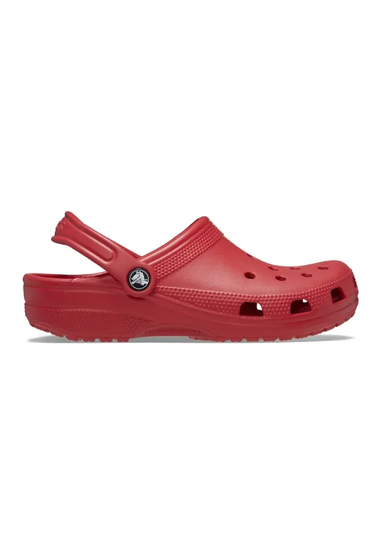 Saboti unisex de cauciuc cu logo - Rosu inchis