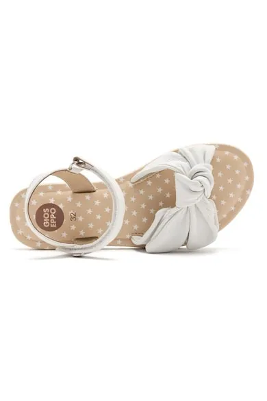 Sandale din piele cu inchidere velcro Wareham - Alb