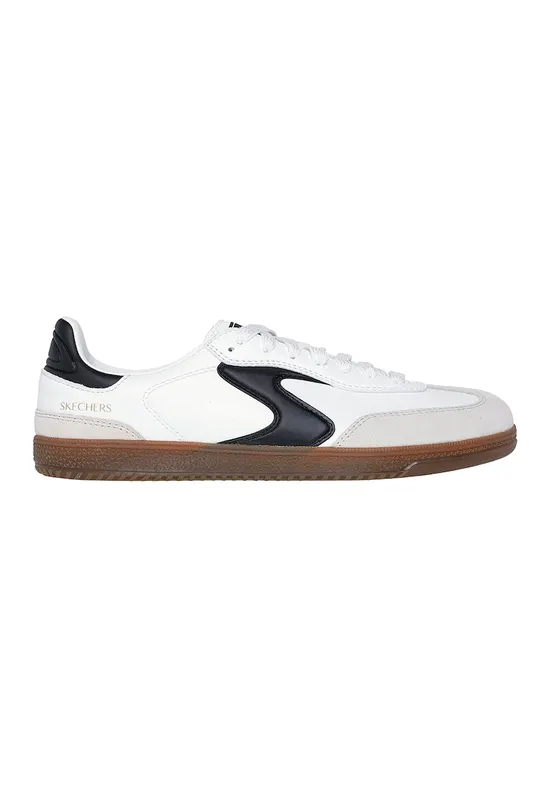 Pantofi sport din piele si piele ecologica Hotshot - Negru/Alb optic