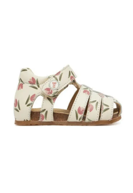 Sandale pentru fete - 305326638 - piele naturala - bej
