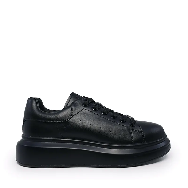Sneakers negri din piele 3742dp312n