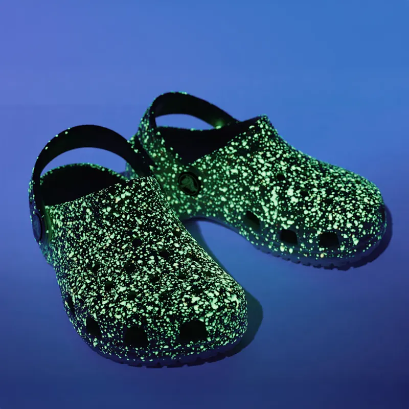Saboți fete CROCS Classic Glow Paint Splatter albi 3901FSL212495A — imaginea 2