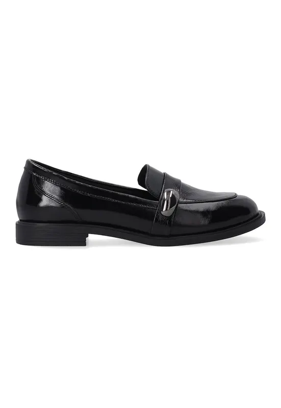 Pantofi loafer cu detaliu metalic - Negru
