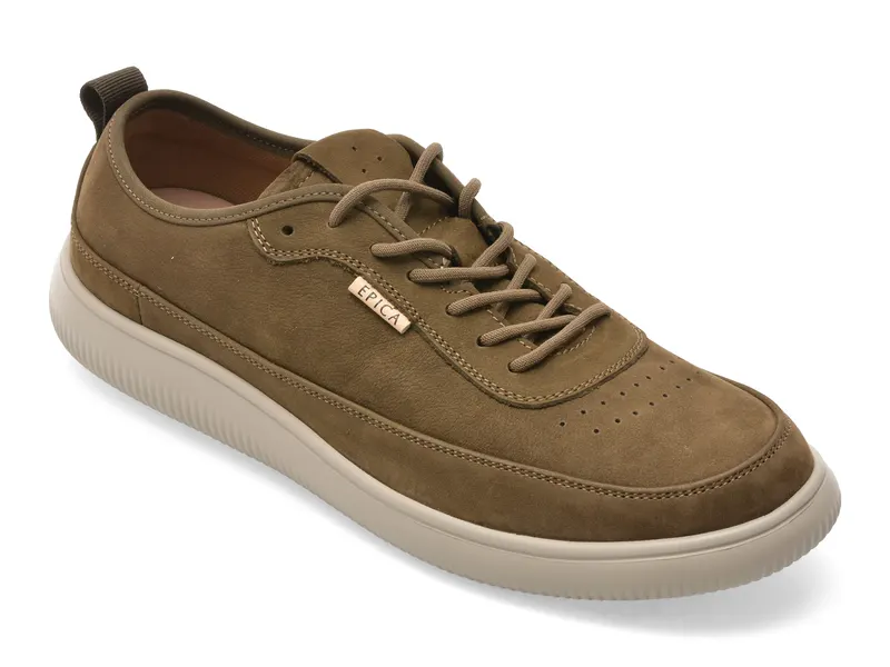 Pantofi EPICA kaki, 52205, din piele naturala