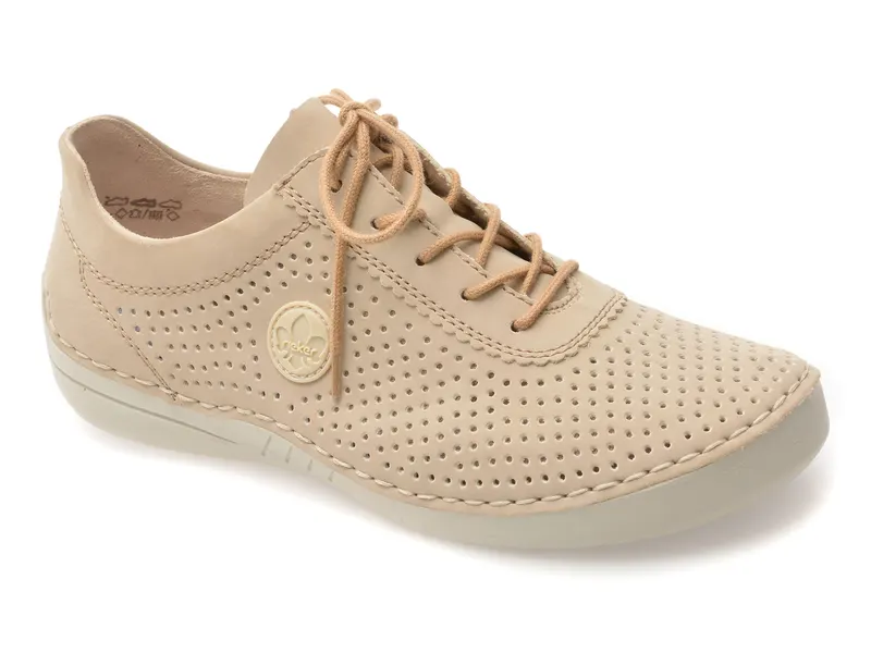 Pantofi RIEKER bej, 52546, din piele ecologica