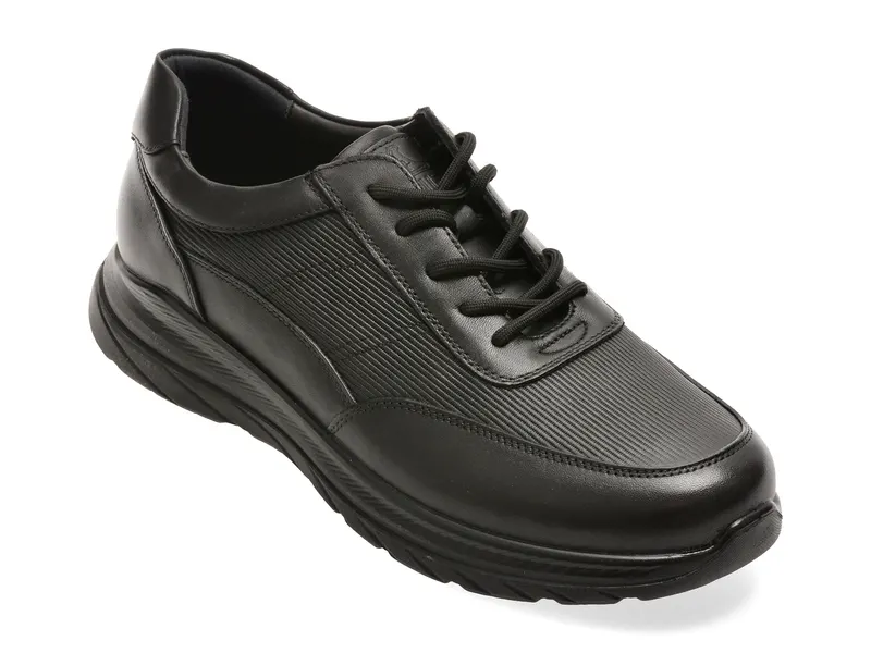 Pantofi sport negri, HT3, din piele naturala