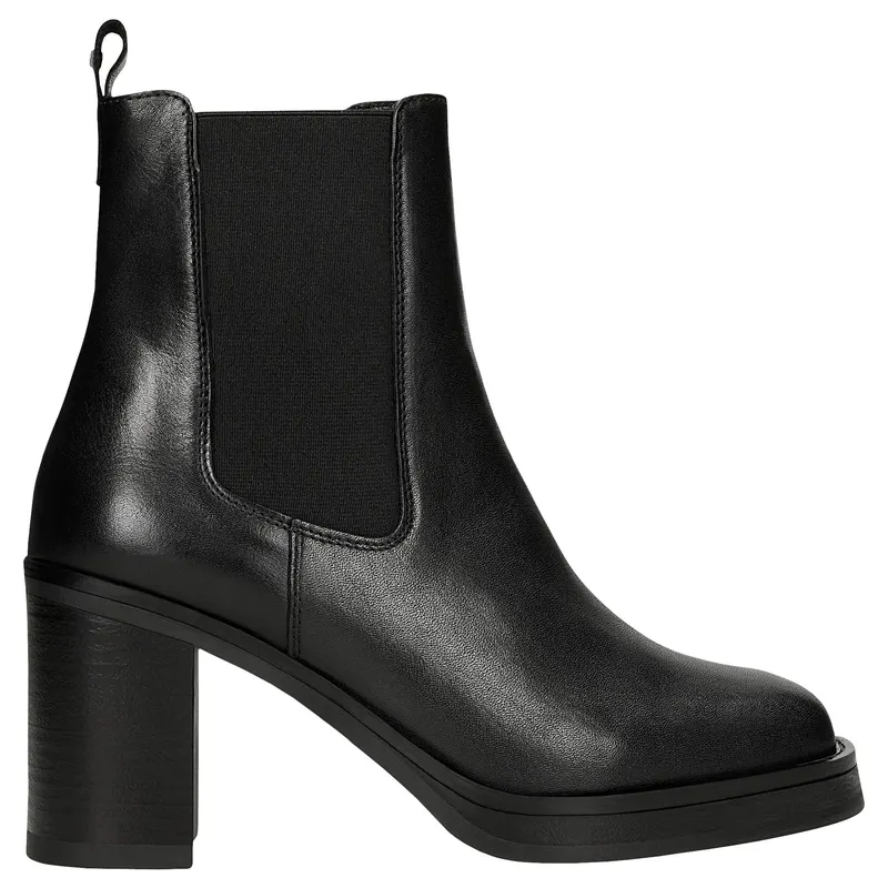 Botine negre clasice cu toc damă