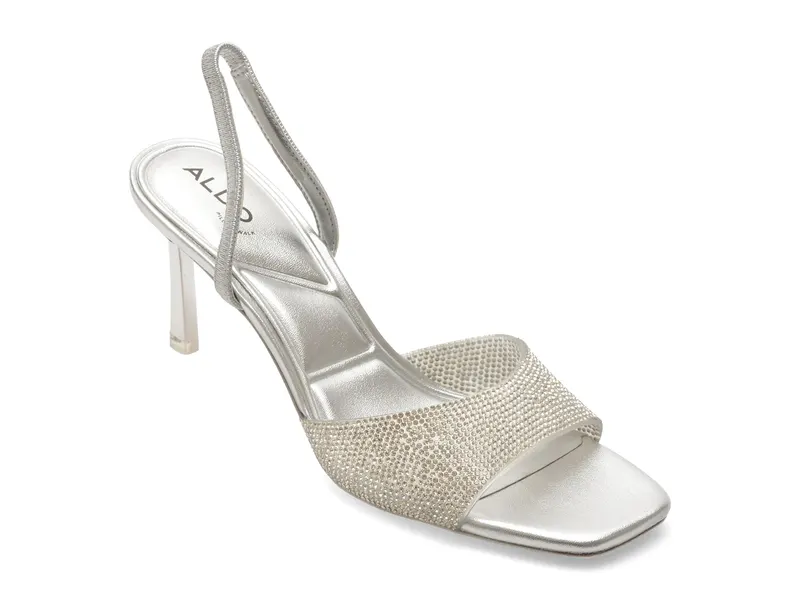 Sandale elegante argintii, ANDYANA 040, din pvc