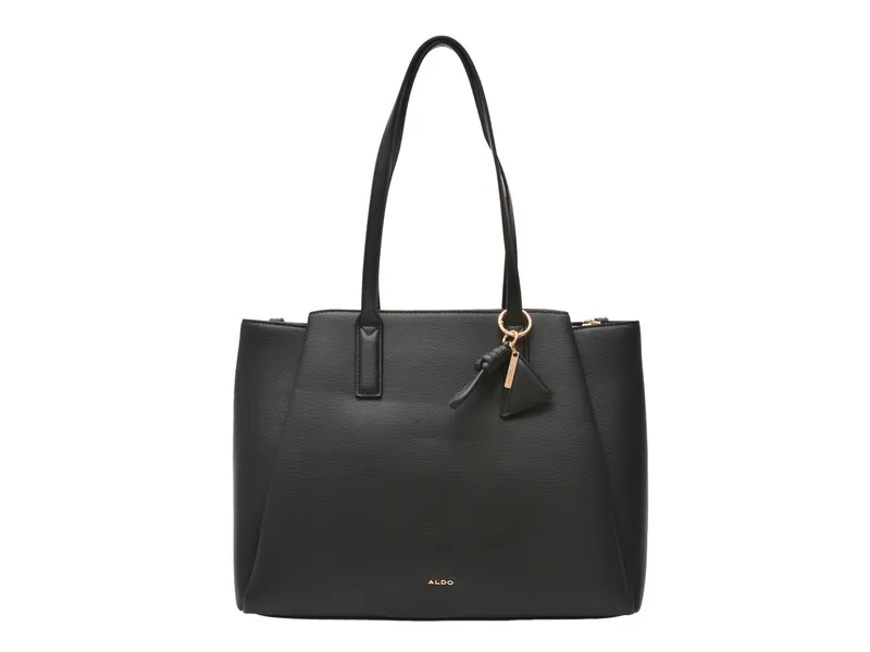 Geanta neagra, ABAVAS 001, din piele ecologica