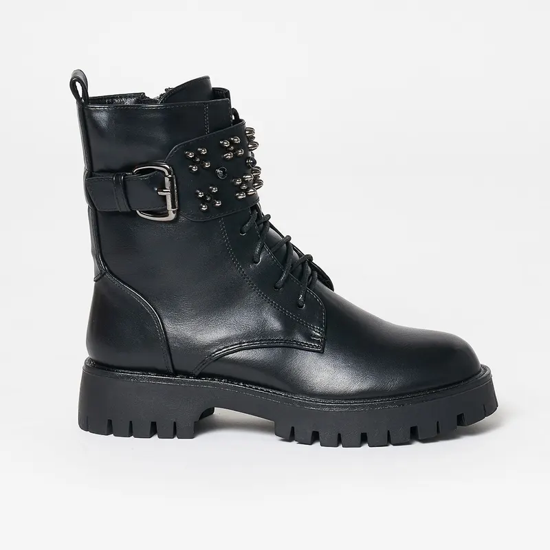 Ghete dama din Piele Ecologica CRL0631 Negre