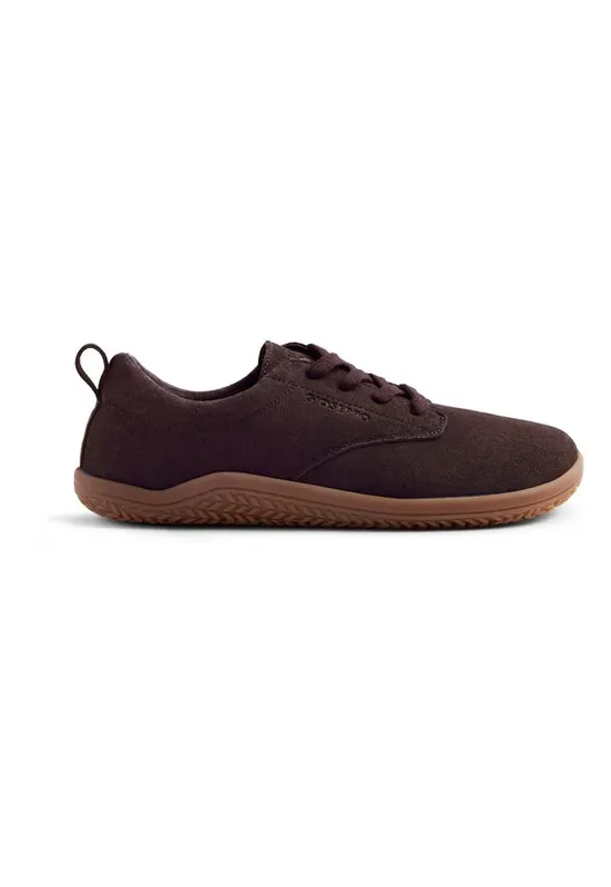 Pantofi sport low-cut de piele intoarsa - Maro