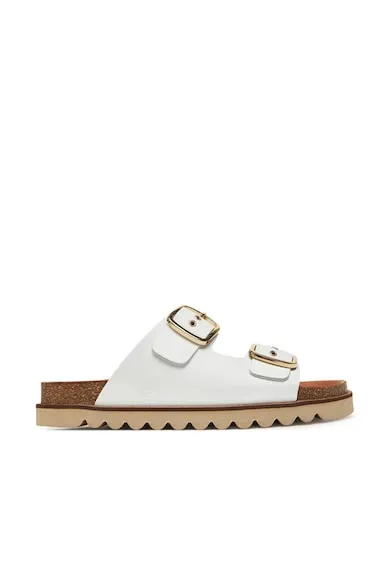 Slapi dama - 700680-03 - Piele naturala - Alb