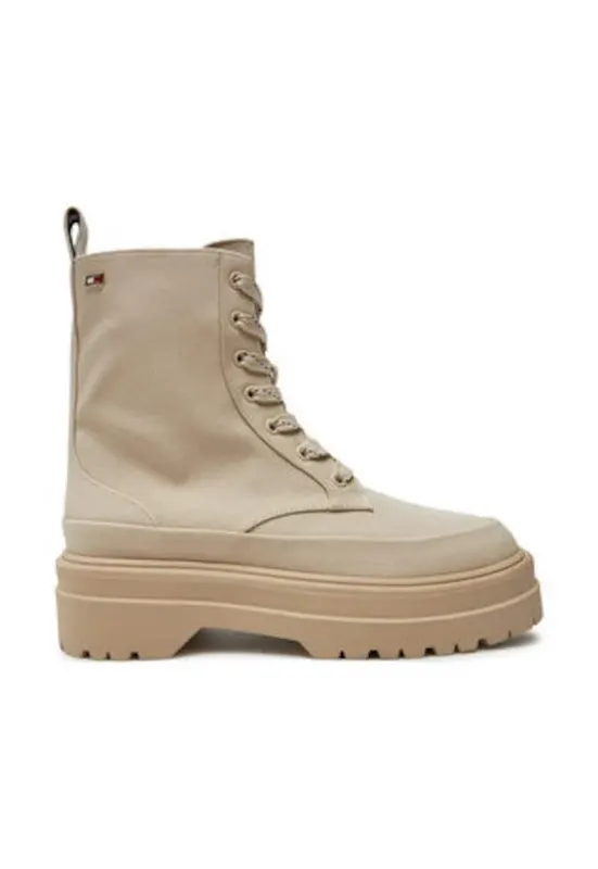 Botine dama 304444753 - Piele ecologica - Bej - Bej