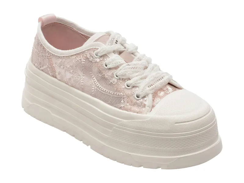 Pantofi sport mov, C1190, din material textil
