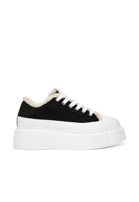 Tenisi dama 305626745 - Piele naturala - Alb/Negru
