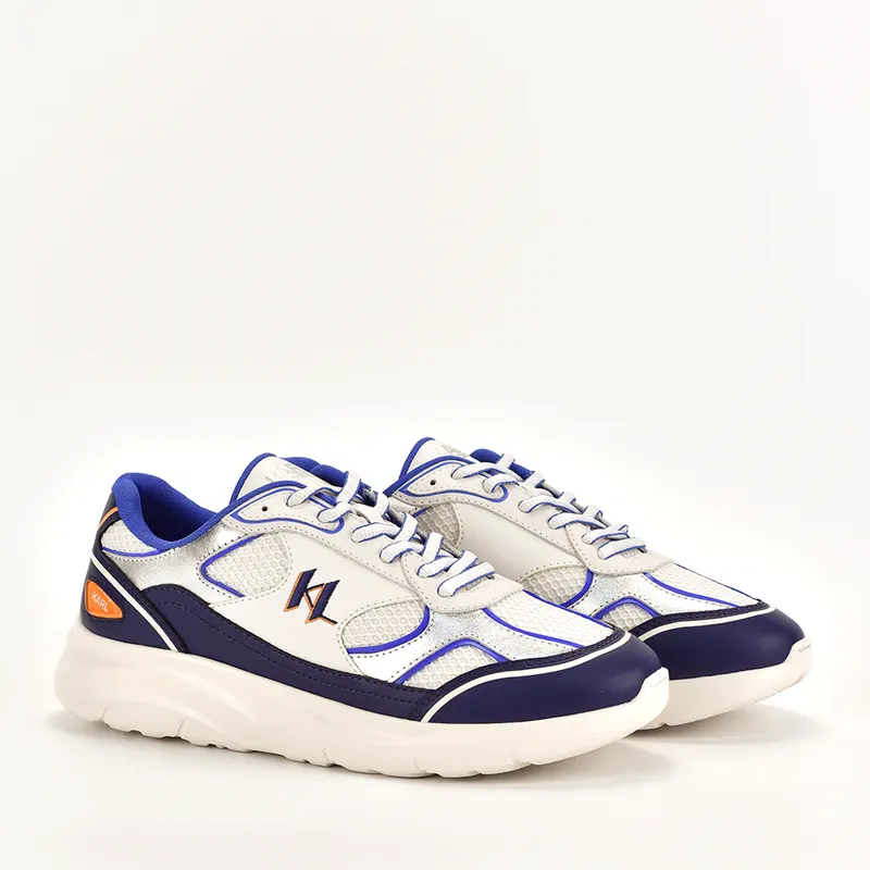 Sneakers bărbați Karl Lagerfeld Mesh Mix albi din piele și textil 2058BP53620A — imaginea 2