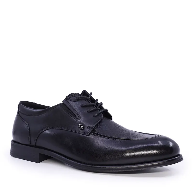Pantofi derby bărbați Enzo Bertini negri din piele naturală 1099BP4241N — imaginea 2