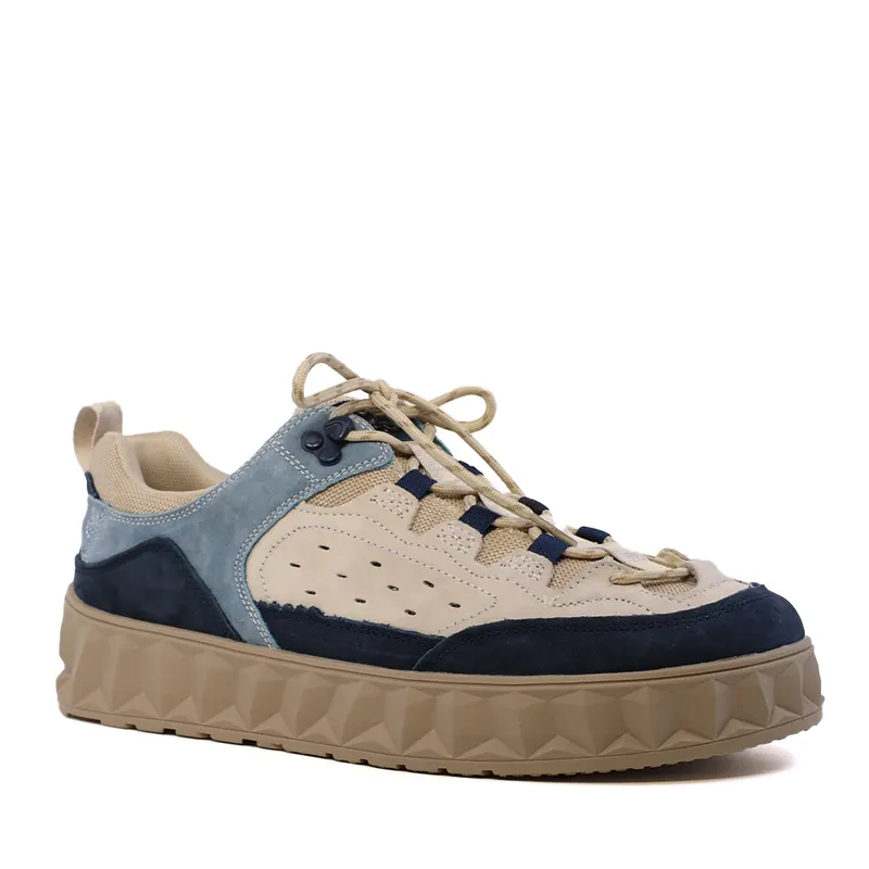 Sneakers bărbați Luca di Gioia blue multi din piele întoarsă 1321BP1210VBL — imaginea 2