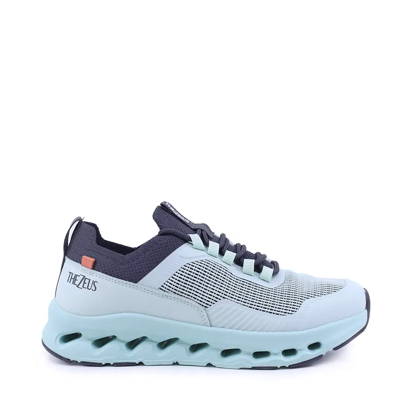 Sneakers femei Thezeus verzi din piele și material textil 2491DPS31781V