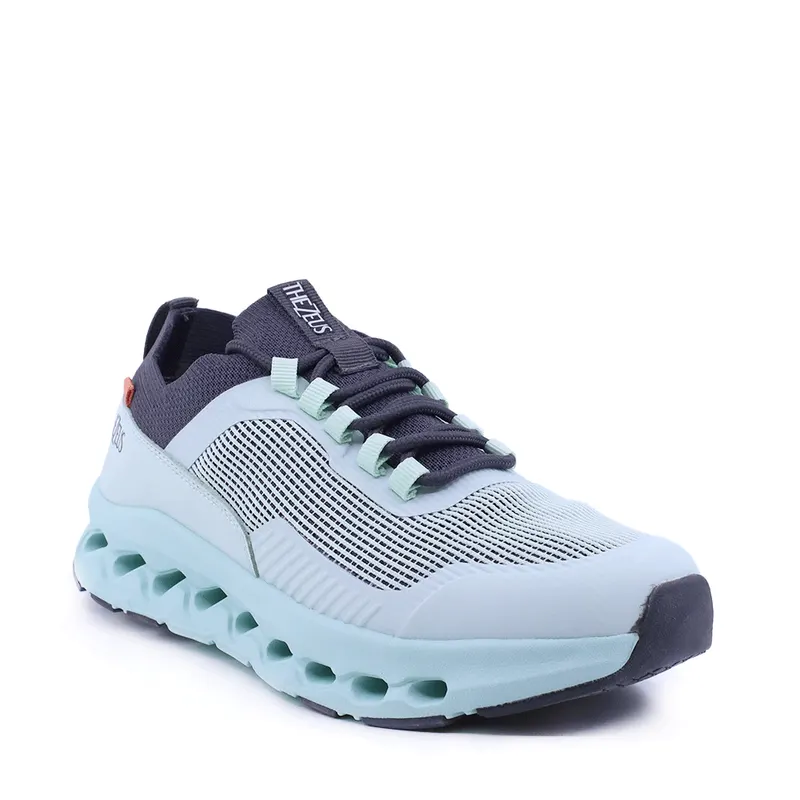 Sneakers femei Thezeus verzi din piele și material textil 2491DPS31781V — imaginea 2