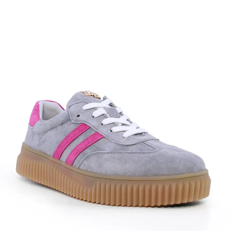 Sneaker femei Enzo Bertini gri din piele întoarsă 1391DP1410VGR — imaginea 2
