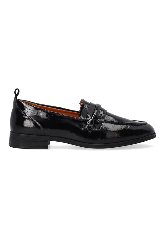 Pantofi loafer din piele lacuita - Negru