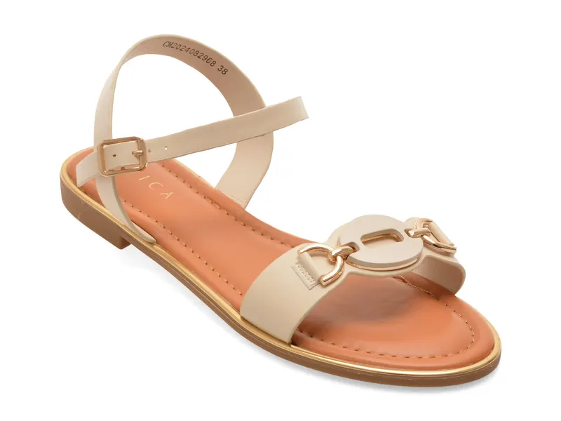 Sandale EPICA bej, 82968, din piele ecologica