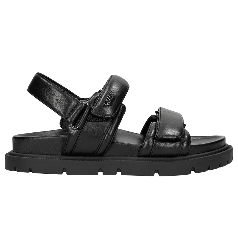 Sandale masive negre cu talpa joasă damă