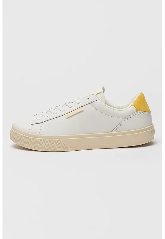 Pantofi sport low-cut de piele - Alb optic