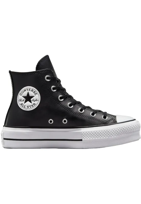 Pantofi sport femei cu platforma Chuck Taylor All Star Lift Leather High Top 561675C19286 - Negru