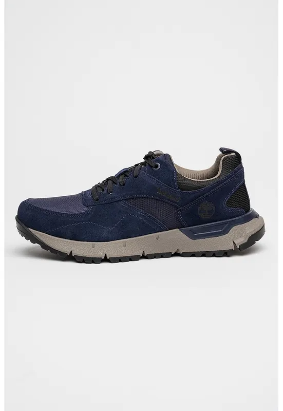 Pantofi sport Voyager cu insertii din piele intoarsa - Bleumarin