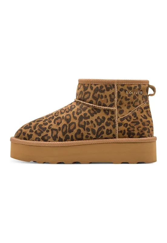 Ghete slip-on de piele intoarsa - Maro
