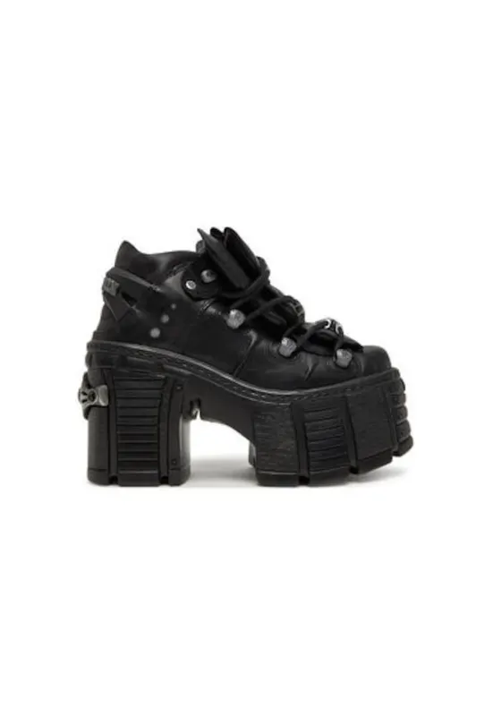 Botine dama M-TM106-C2 - Piele naturala - Negru - Negru